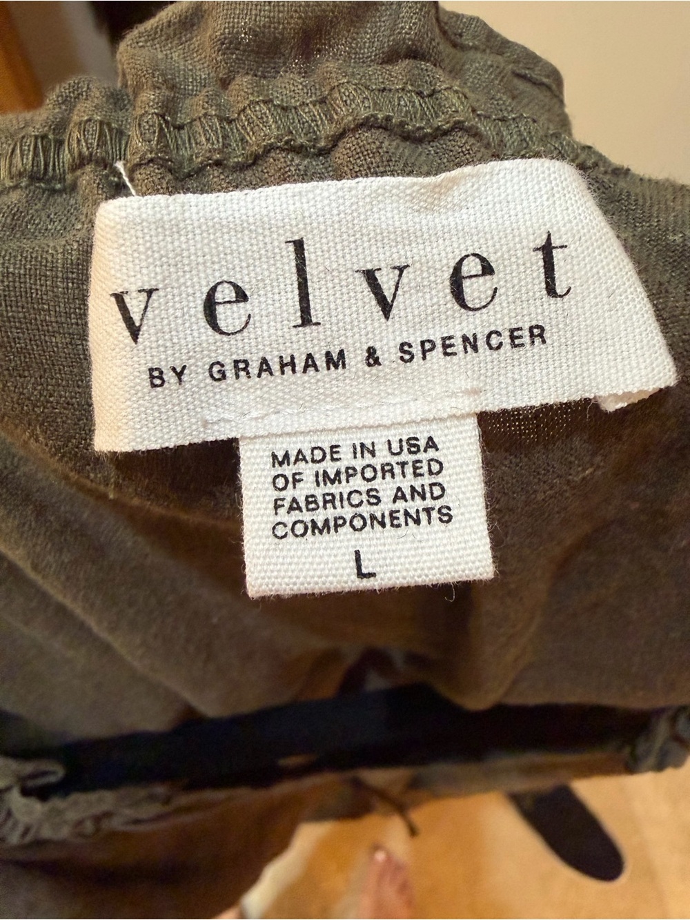 Velvet by Graham & Spencer Olive Green Dress - Picture 3 of 3